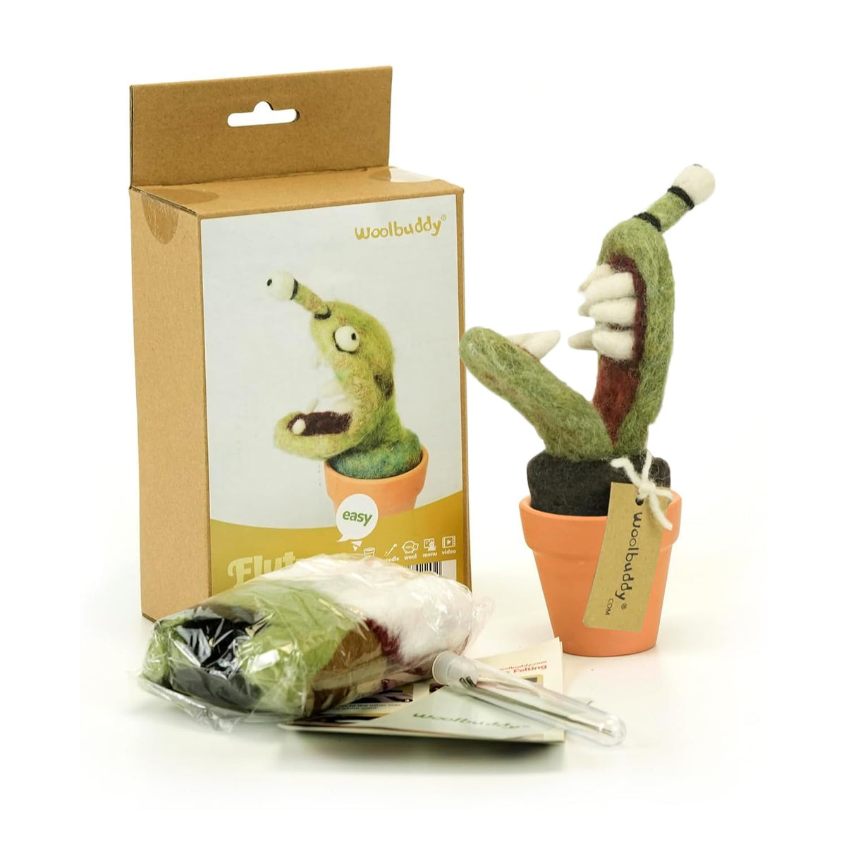 Woolbuddy Needle Felting Kit Starter Set (Cactus & Succulent) for Adults