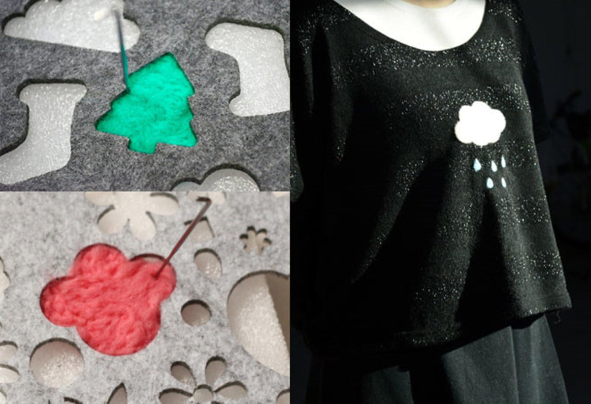 13Pack Floral/Animal Felt Molds, Needle Felting Stencils for Crafts