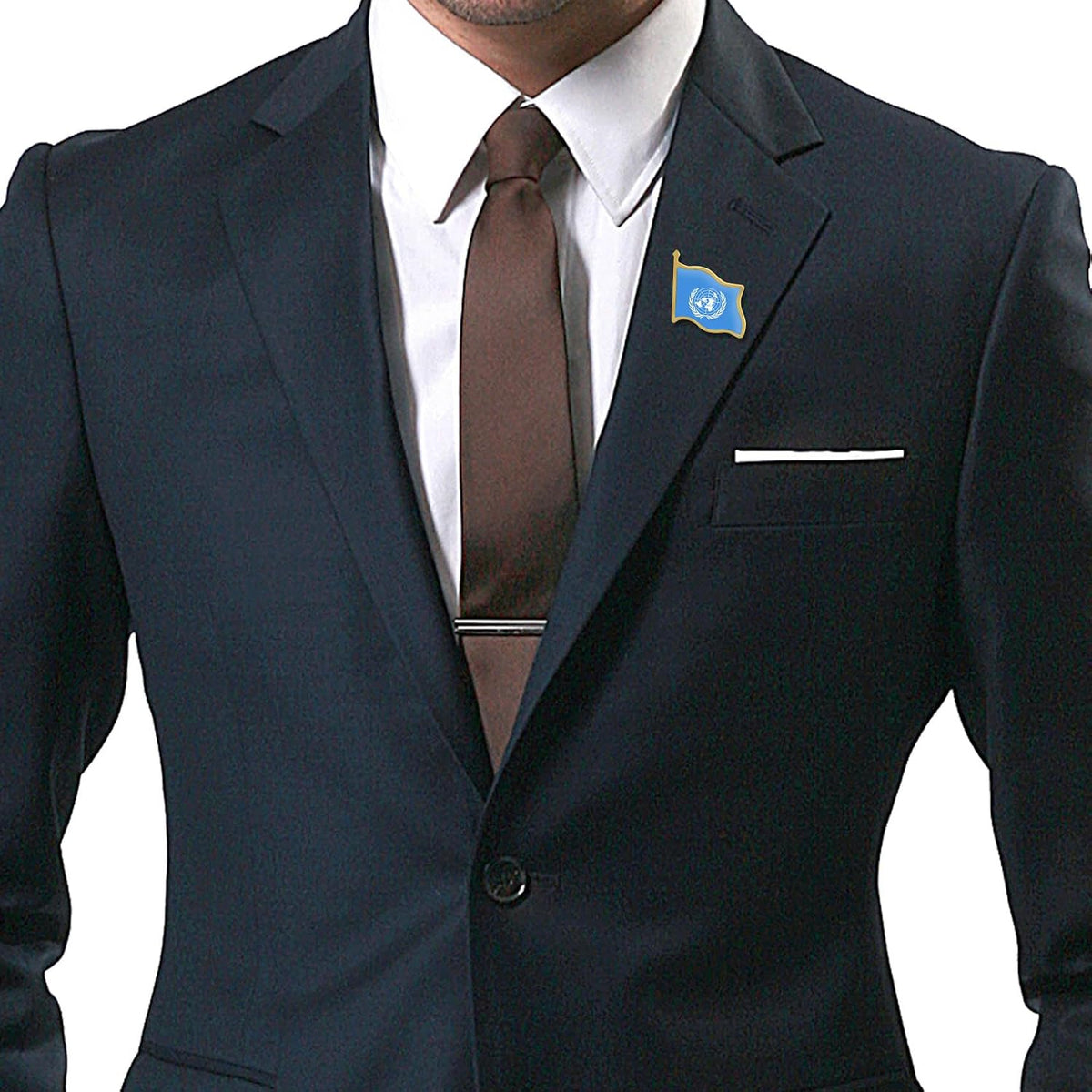 12/24/50/100Pcs United Nations Flag Lapel Pins Bulk - Metal UN International Brooch Badge Souvenir for Men Women Clothes Bags Hats