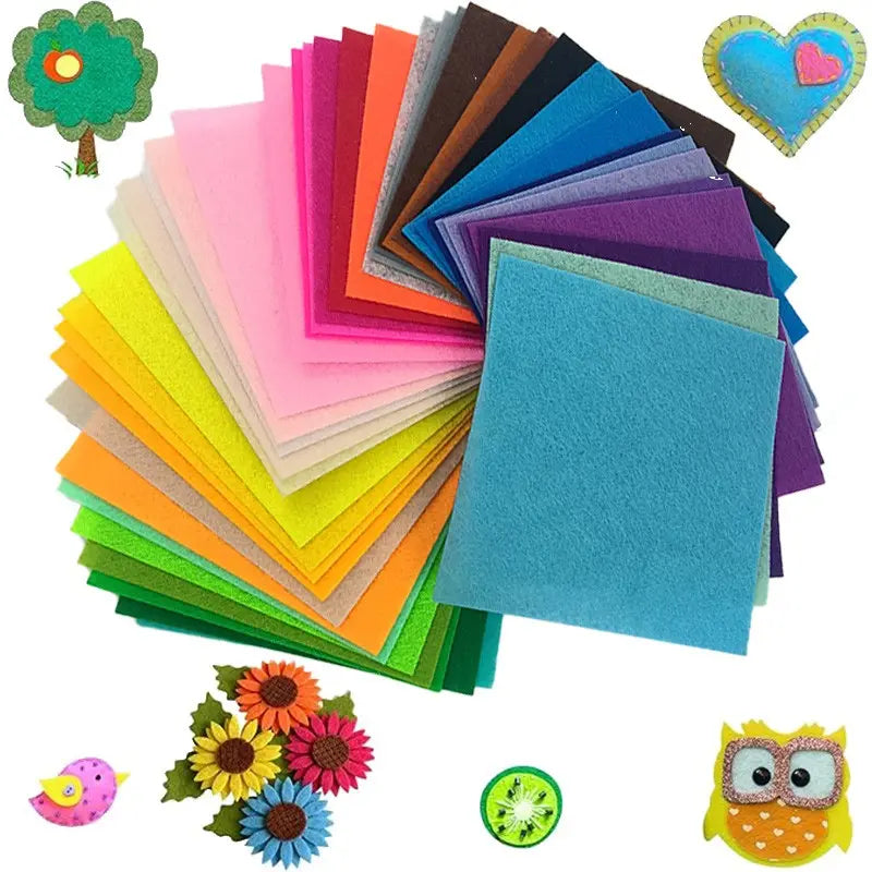 20/40pcs 20x30cm Felt Fabric, Colorful Non-Woven Material, Ideal for Christmas, Halloween, DIY Cards, Scrapbooking, Sewing Supplies
