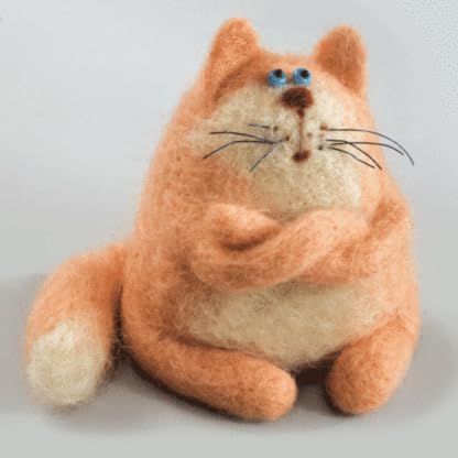 Wizardi Beginner Needle Felting Kit for Adults - Idyl. Animal Felting Kit 9,06x5 Inches. Felting Tools. Wool Felting Supplies. Felt Crafts. Wool Felt. V-38C Charivna Mit