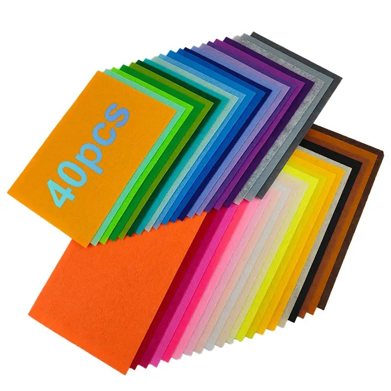 20/40pcs 20x30cm Felt Fabric, Colorful Non-Woven Material, Ideal for Christmas, Halloween, DIY Cards, Scrapbooking, Sewing Supplies