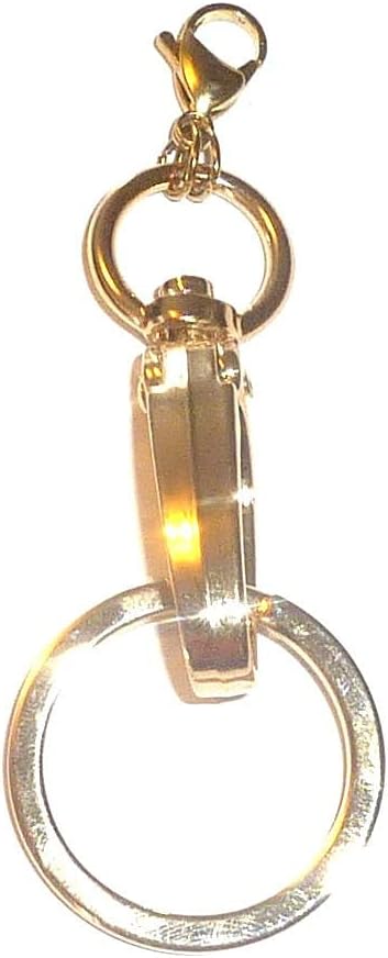Hidden Hollow Beads GOLD Stainless Steel Strong Hand Made USA Women's 34" Necklace Lanyard, ID Badge Card Holder Teacher Nurse Keys
