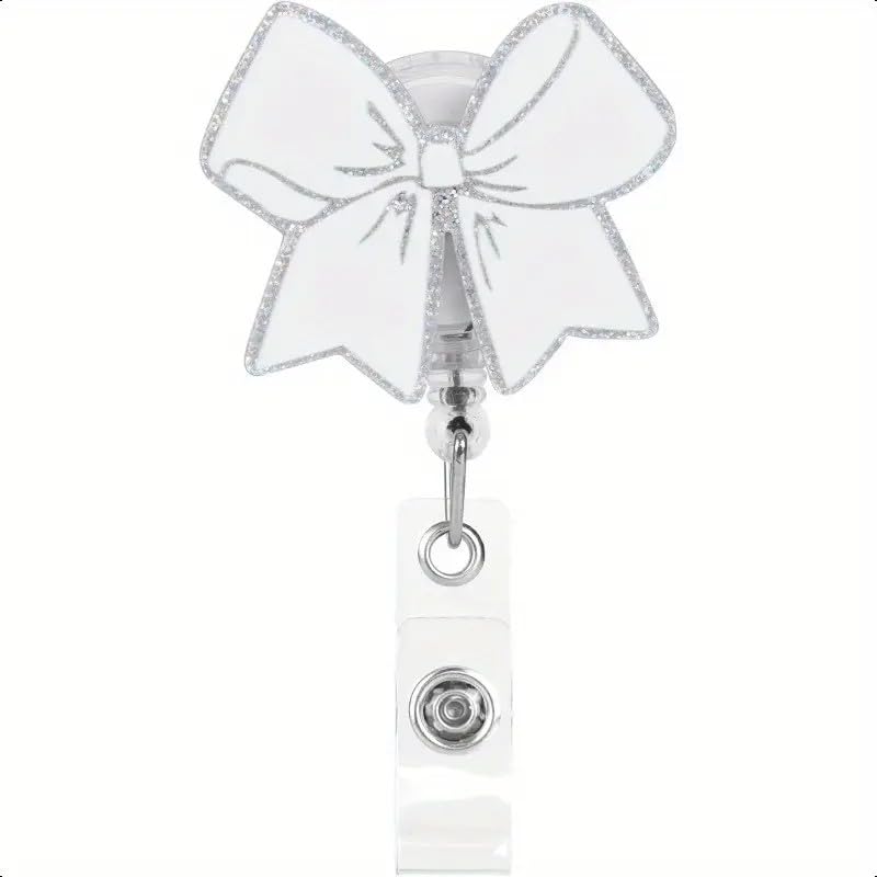 Yellow Sunflower Butterfly Badge Clip Cute Funny Badge Reels Retractable Name Badge Reel Glitter Badge Clip Summer Retractable Badge Holders Id Badge Reel for Nurse Doctor Student Office Gifts