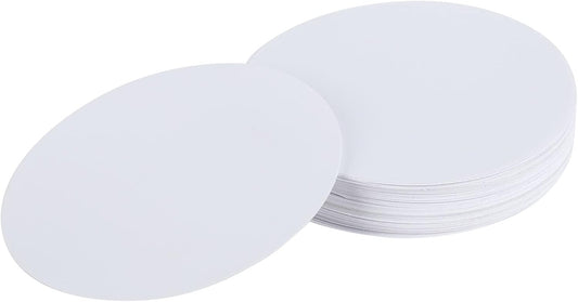 AUNMAS 100Pcs Button Badge Blank Paper Button Maker Supplies for Painting