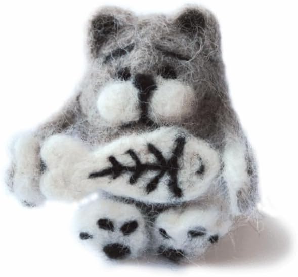 Wizardi Beginner Needle Felting Kit for Adults - Idyl. Animal Felting Kit 9,06x5 Inches. Felting Tools. Wool Felting Supplies. Felt Crafts. Wool Felt. V-38C Charivna Mit