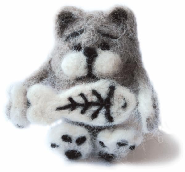 Wizardi Beginner Needle Felting Kit for Adults - Idyl. Animal Felting Kit 9,06x5 Inches. Felting Tools. Wool Felting Supplies. Felt Crafts. Wool Felt. V-38C Charivna Mit
