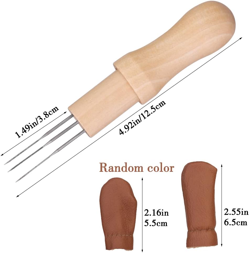 Mayboos Needle Felting Needles, 3 Needles with Wooden Holder