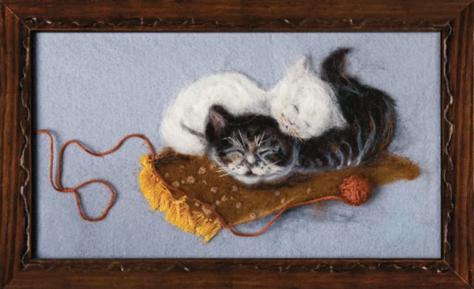 Wizardi Beginner Needle Felting Kit for Adults - Idyl. Animal Felting Kit 9,06x5 Inches. Felting Tools. Wool Felting Supplies. Felt Crafts. Wool Felt. V-38C Charivna Mit