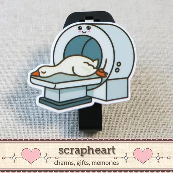 MRI Safe Badge Reel, Silly Goose in MRI Machine ID Badge Holder, MRI Tech
