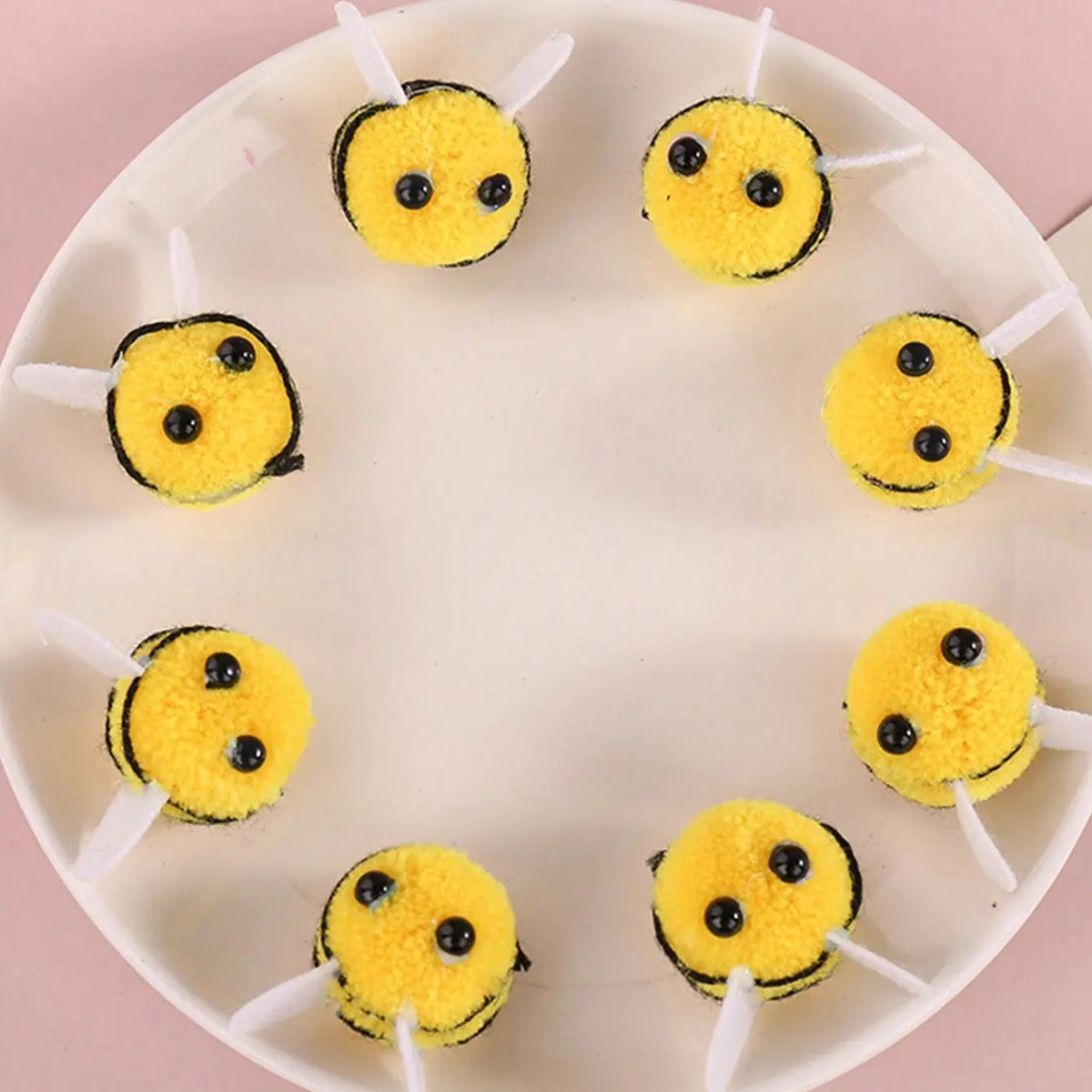 Handmade DIY Bee Ball Toys Set, Decorative Home Accessories, Party Room Plant Fabric Ornament, Fun Insect Design, Ideal Gift Choice