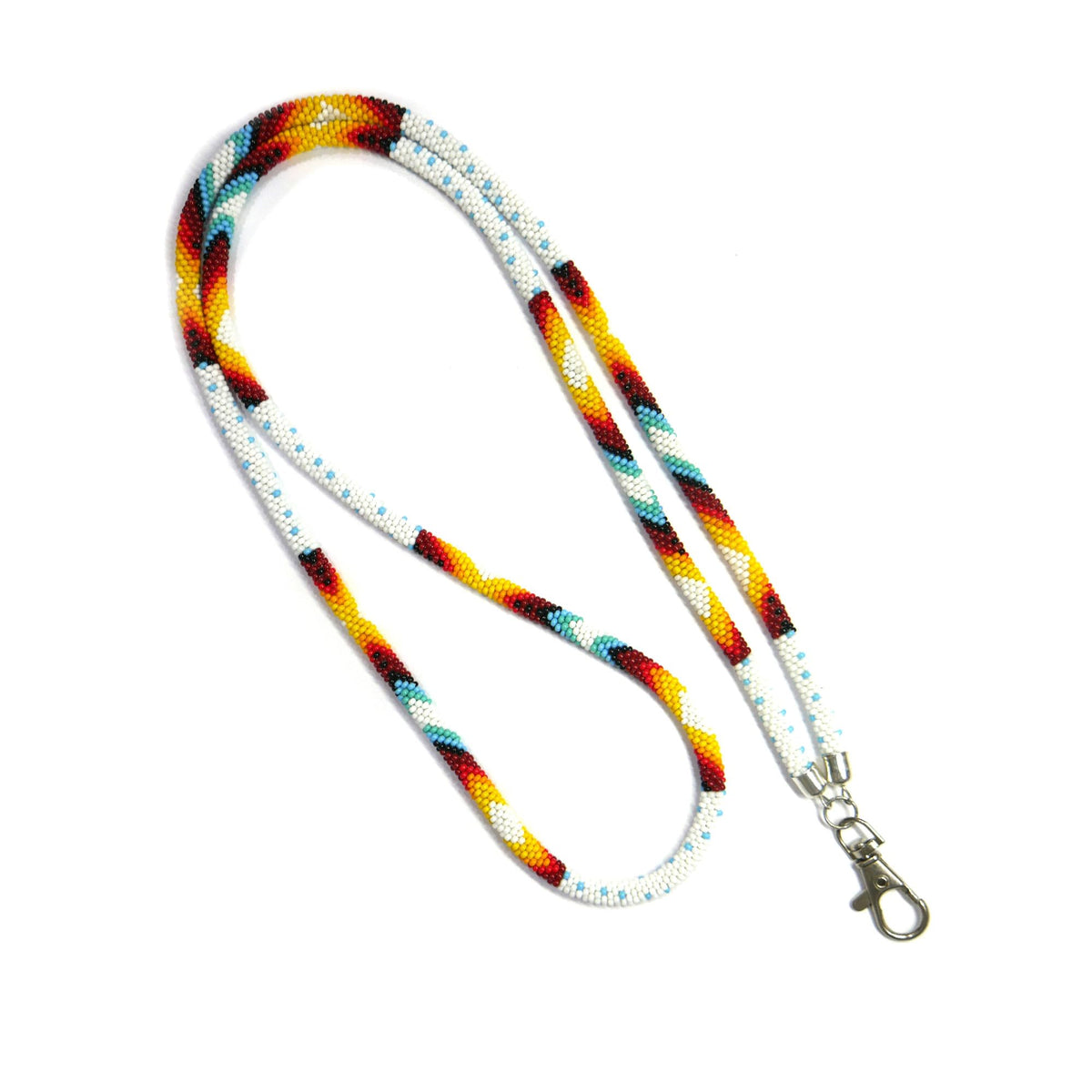 Handmade Native American style beaded badge ID card holder