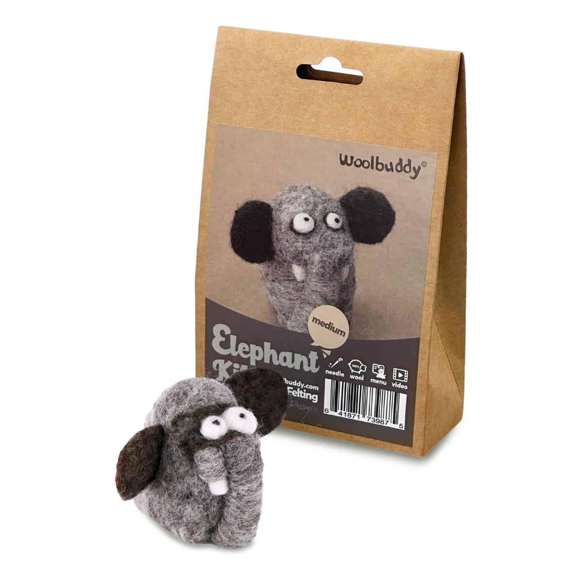 Woolbuddy Needle Felting Starter Kit (Llama) for Beginner & Adult with Tool