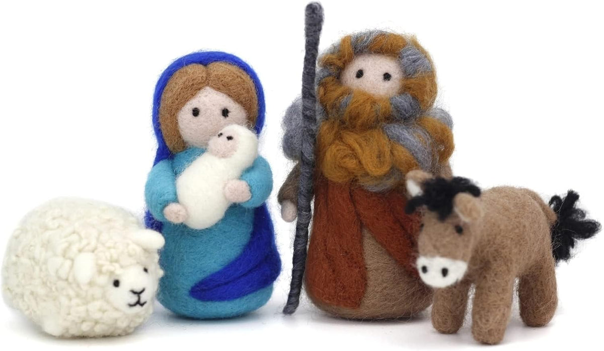 4 Pack Nativity Needle Felting Kit, Wool Crafts Christmas Gift For Beginner