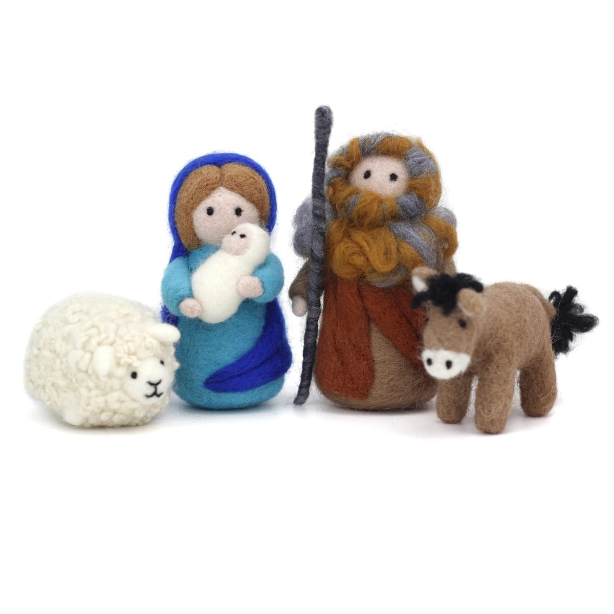 4 Pack Nativity Needle Felting Kit, Wool Crafts Christmas Gift For Beginner