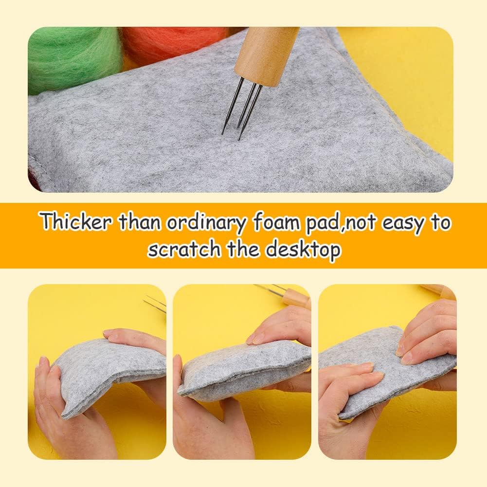 WONVOC Needle Felting Pad, Needle Felting Mat with Needles