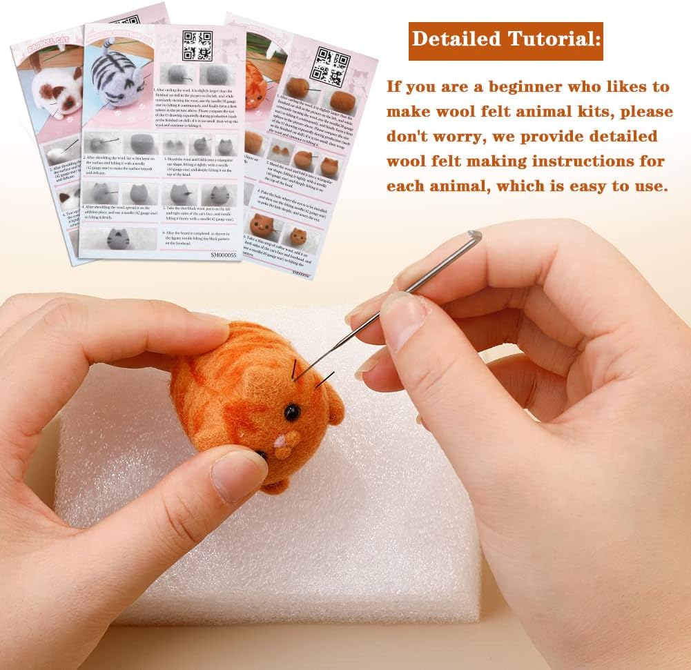 SHWAKK Needle Felting Kits, Needle Felting Starter Kit for Adult