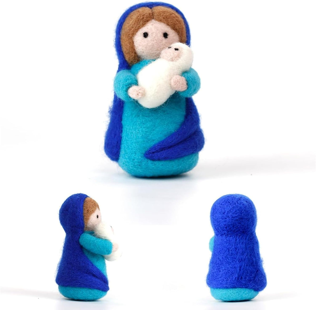 4 Pack Nativity Needle Felting Kit, Wool Crafts Christmas Gift For Beginner