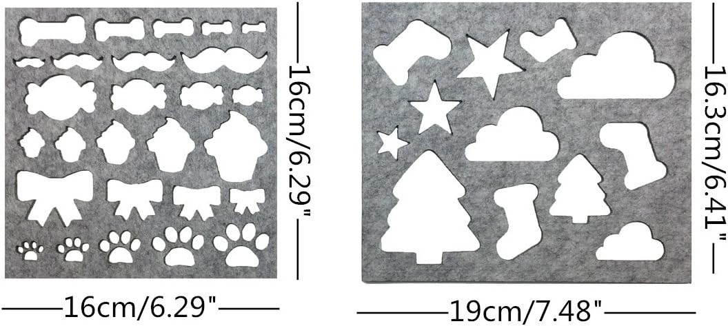 13Pack Floral/Animal Felt Molds, Needle Felting Stencils for Crafts