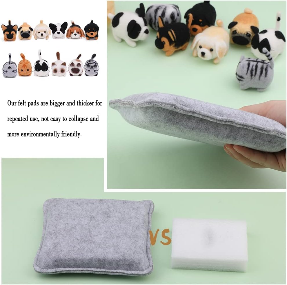 Mayboos Needle Felting Kit, 12 Pcs Doll Making Needle Felting Starter Kit
