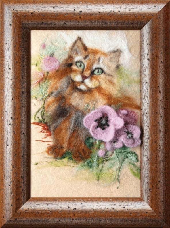 Wizardi Beginner Needle Felting Kit for Adults - Idyl. Animal Felting Kit 9,06x5 Inches. Felting Tools. Wool Felting Supplies. Felt Crafts. Wool Felt. V-38C Charivna Mit