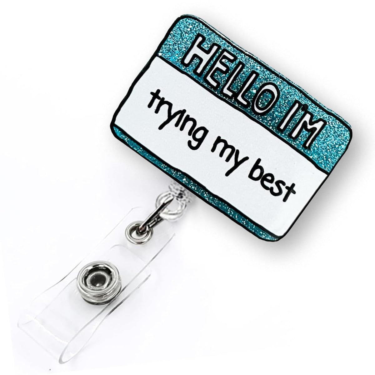 Funny Turtle Nurse Badge Reel, Cute Retractable Work Badge Holder