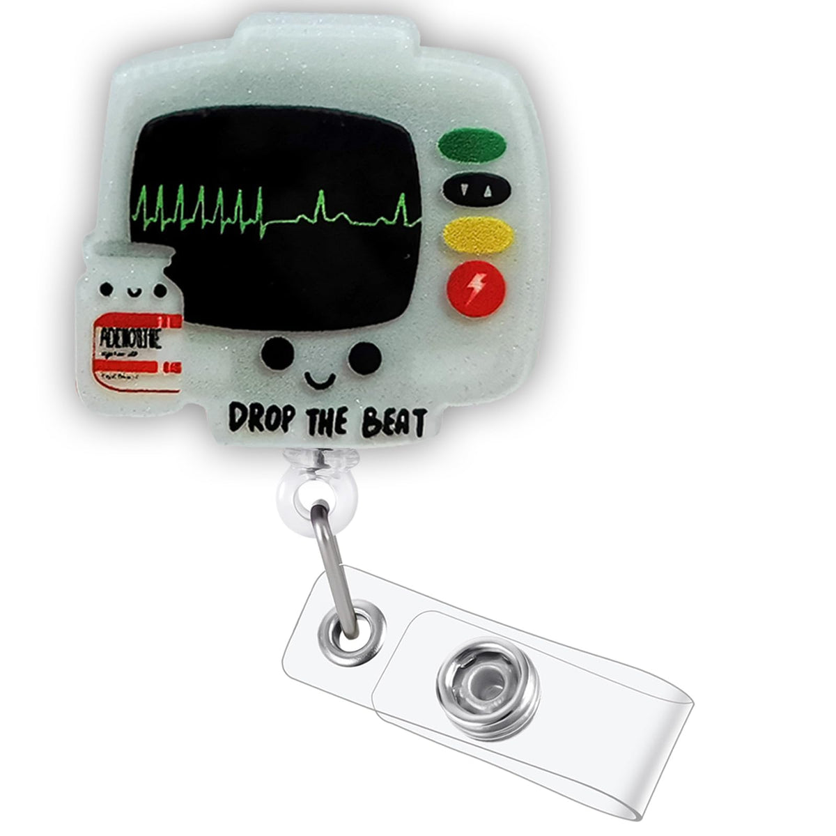 Funny Turtle Nurse Badge Reel, Cute Retractable Work Badge Holder
