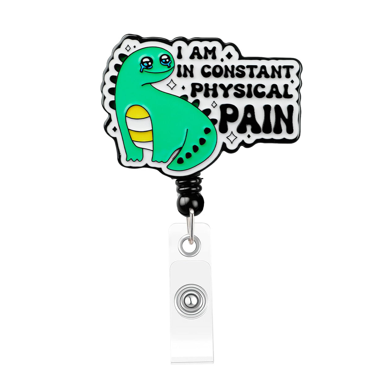 Funny Colorful Cat Nurse Badge Reel, Cute Retractable Work Badge Holder