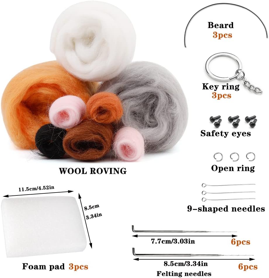 SHWAKK Needle Felting Kits, Needle Felting Starter Kit for Adult