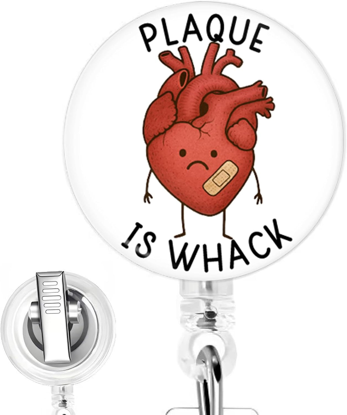 Bruh Doll Nurse Badge Reel - Handcrafted Retractable Badge Clip for Exhausted, Tired, Nursing Students and Medical Staff