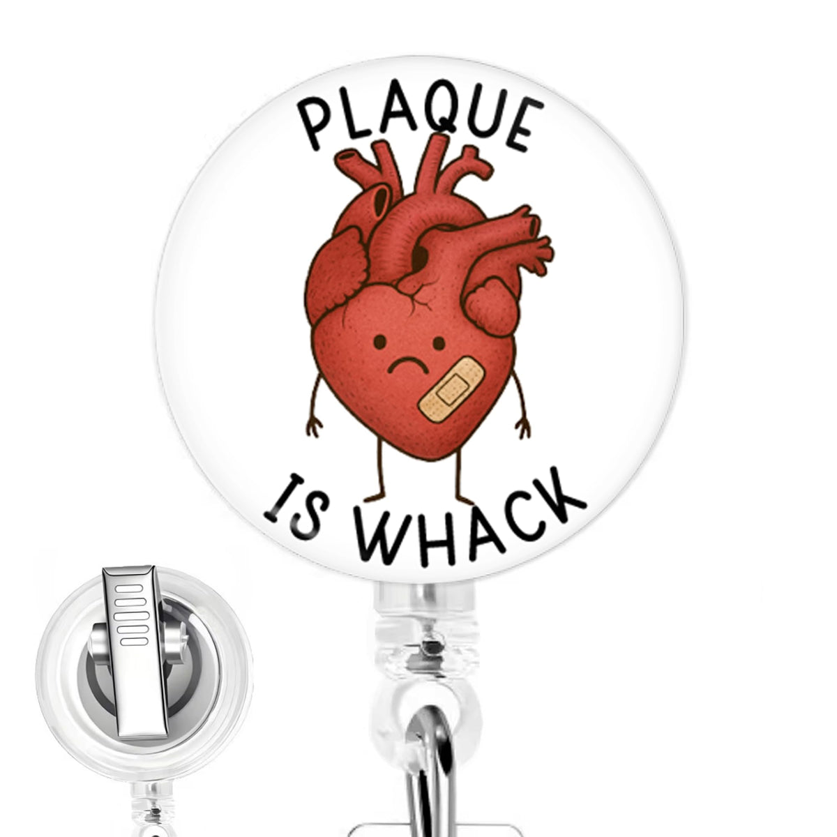 Bruh Doll Nurse Badge Reel - Handcrafted Retractable Badge Clip for Exhausted, Tired, Nursing Students and Medical Staff