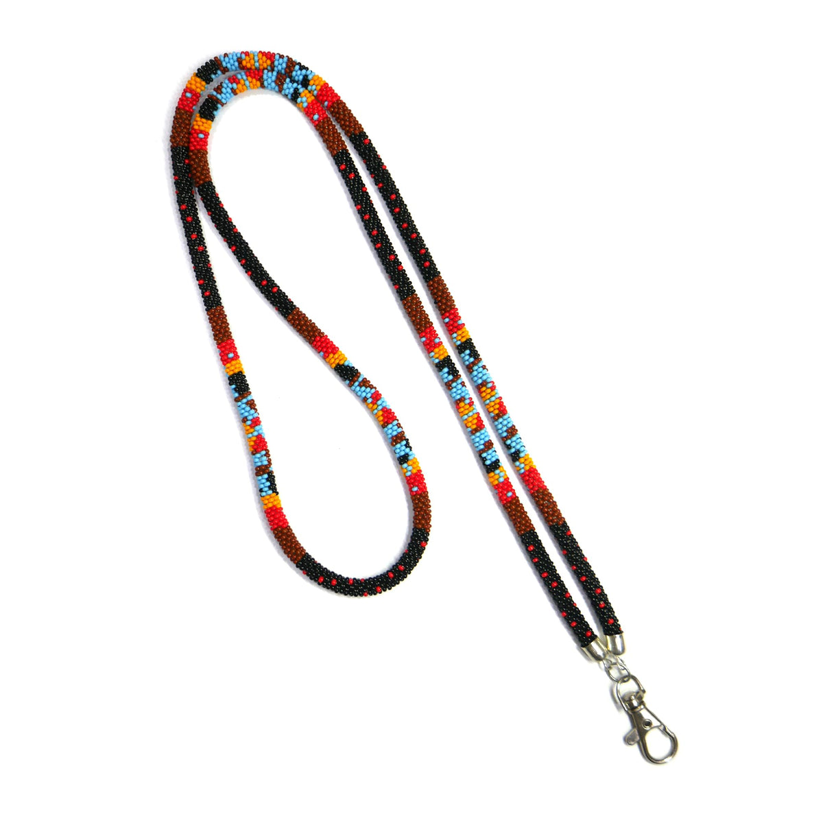 Handmade Native American style beaded badge ID card holder