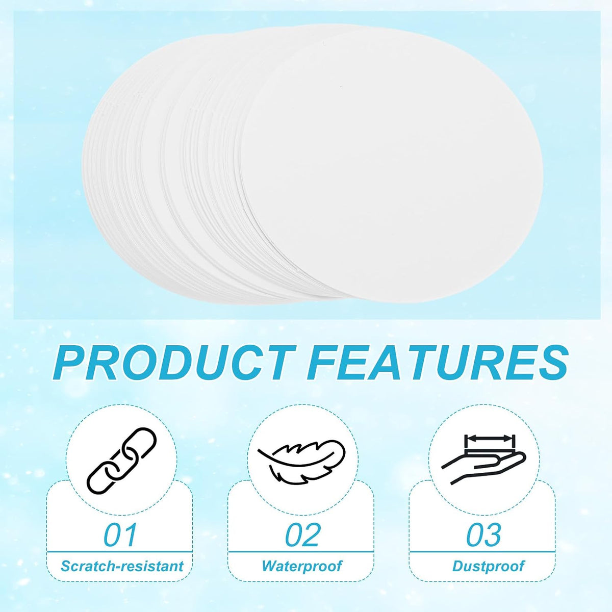 PATIKIL 1.4in (35mm) Button Badge Blank Paper, 100 Pcs Badge for 1 Inch 25mm Round Badge Button Maker Supplies DIY Pattern Painting Handmade Craft