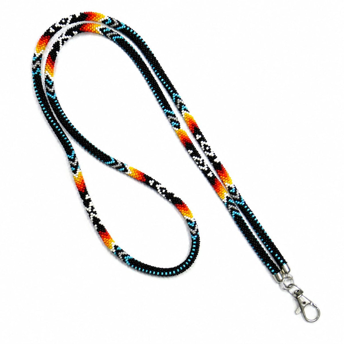 Handmade Native American style beaded badge ID card holder