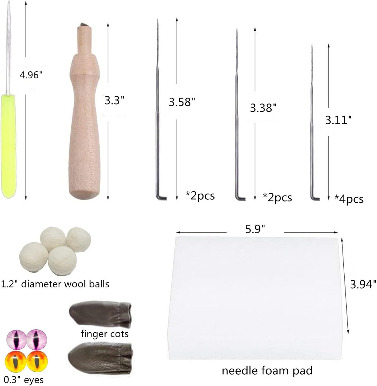 Needle Felting Kits for Beginners, Green and Pink Dragon Wool Felt Project
