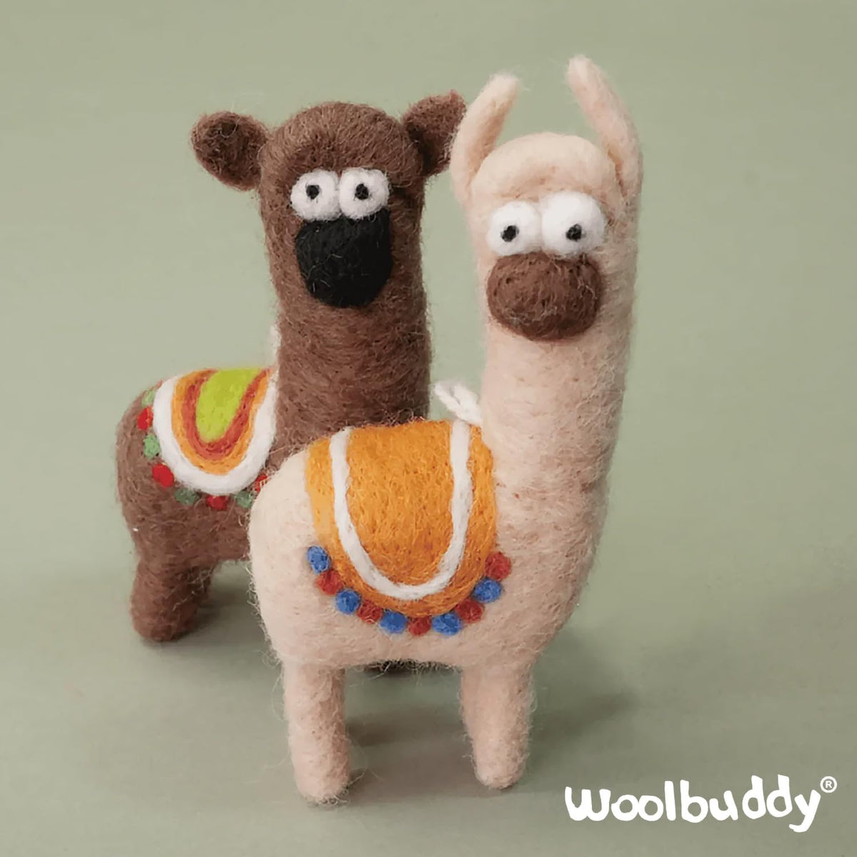 Woolbuddy Needle Felting Starter Kit (Llama) for Beginner & Adult with Tool