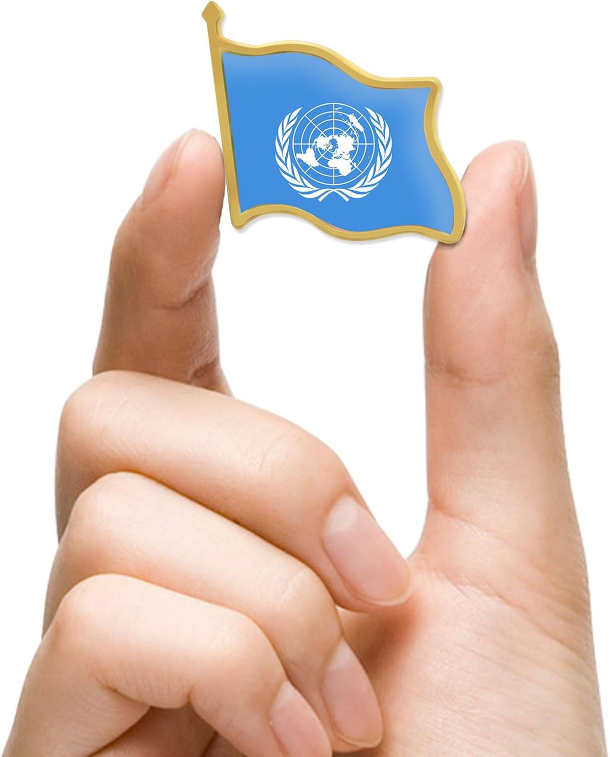 12/24/50/100Pcs United Nations Flag Lapel Pins Bulk - Metal UN International Brooch Badge Souvenir for Men Women Clothes Bags Hats