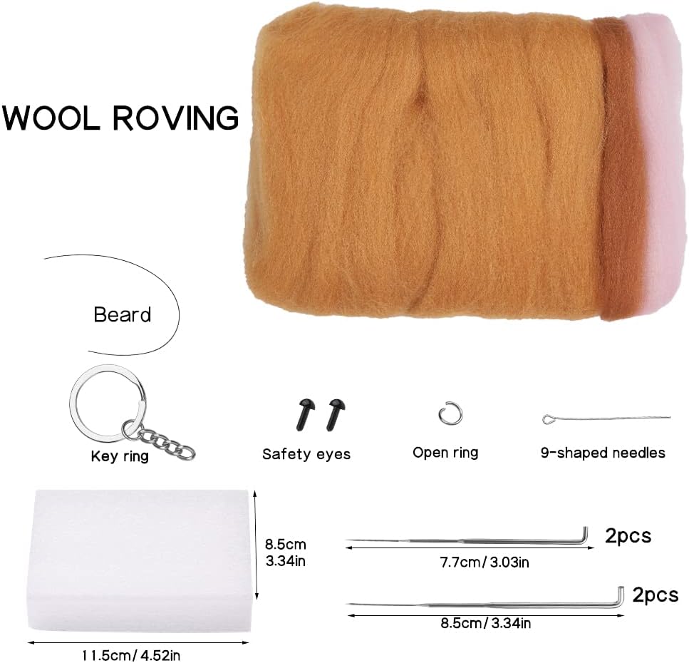 QMNNMA Needle Felting Kit, Garfield Needle Felting Set with Instruction