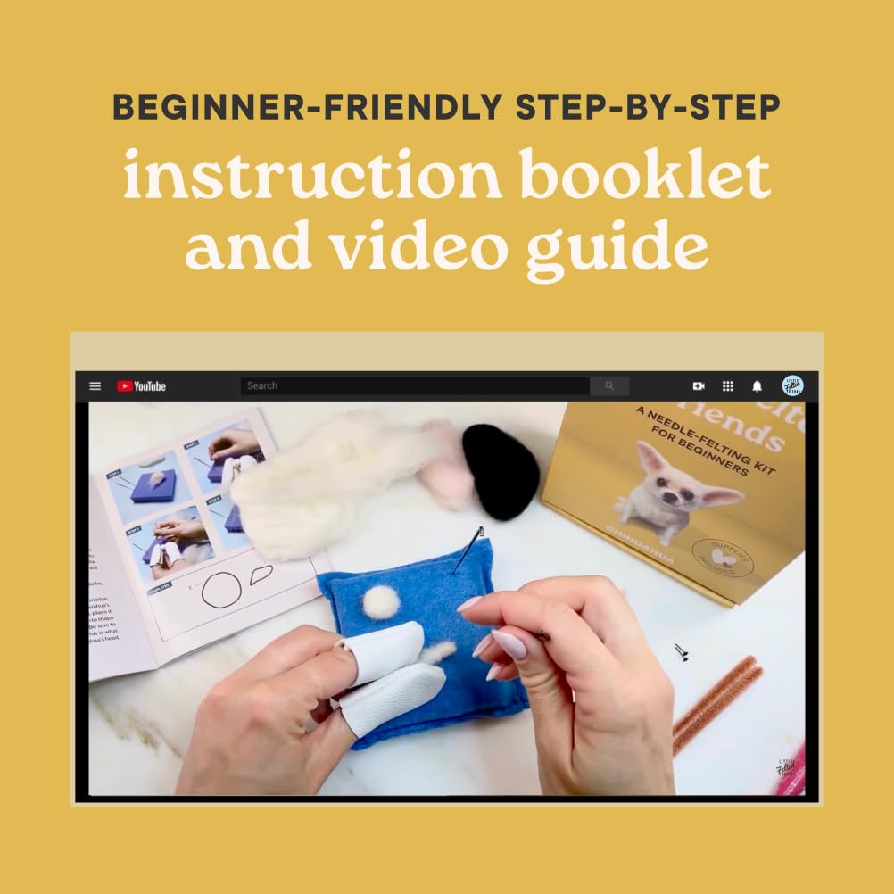 Little Felted Friends: Siberian Husky: Dog Needle-Felting Beginner Kits with Needles, Wool, Supplies, and Instructions (Little Felted Friends: Needle-Felting Kits for Beginners)