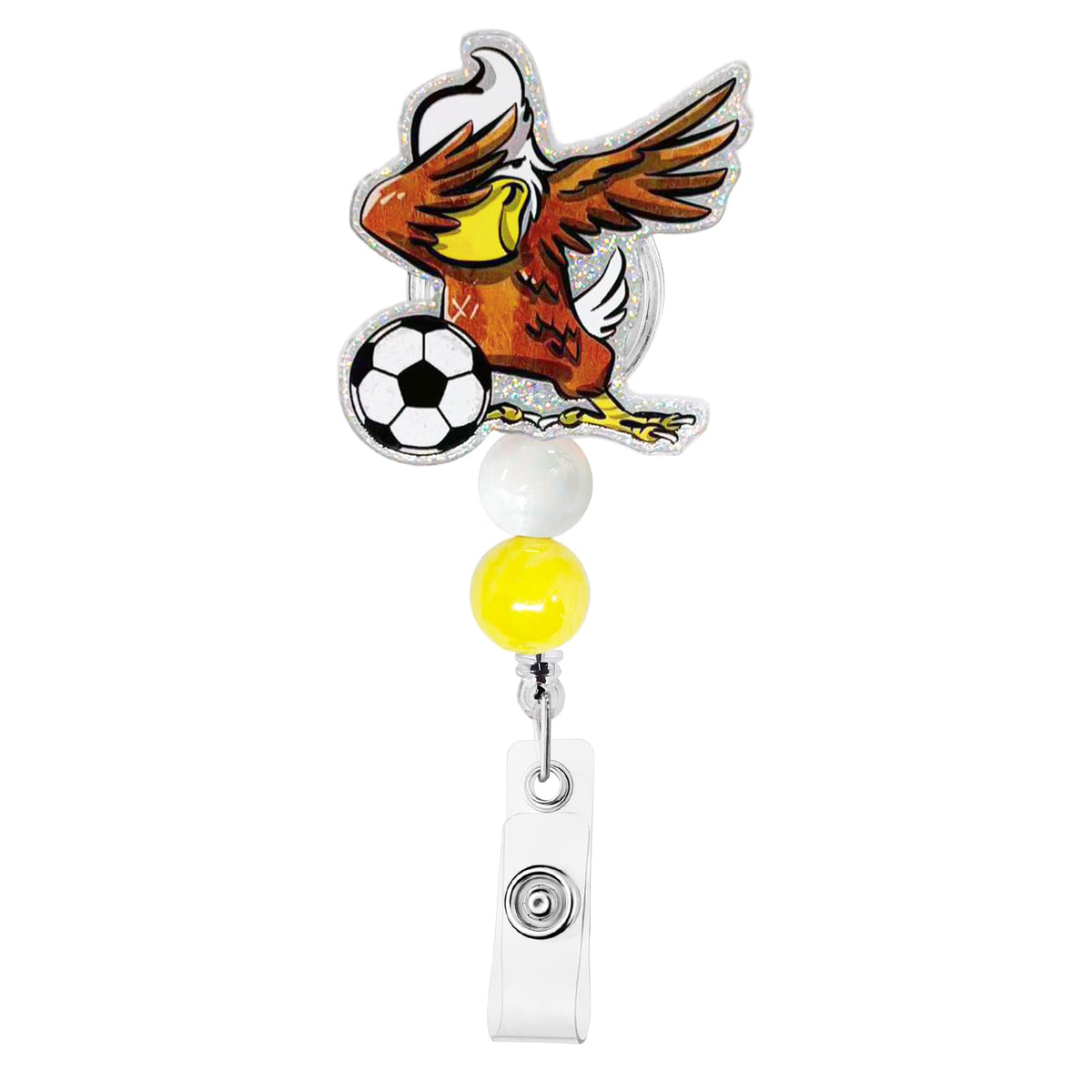 Yellow Sunflower Butterfly Badge Clip Cute Funny Badge Reels Retractable Name Badge Reel Glitter Badge Clip Summer Retractable Badge Holders Id Badge Reel for Nurse Doctor Student Office Gifts