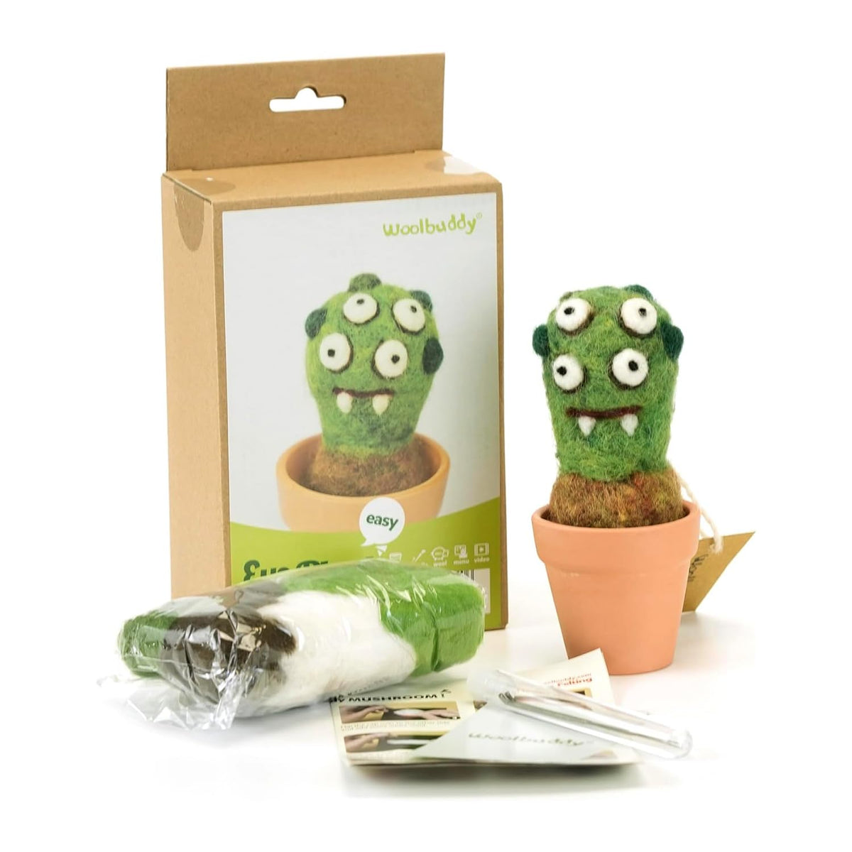 Woolbuddy Needle Felting Kit Starter Set (Cactus & Succulent) for Adults
