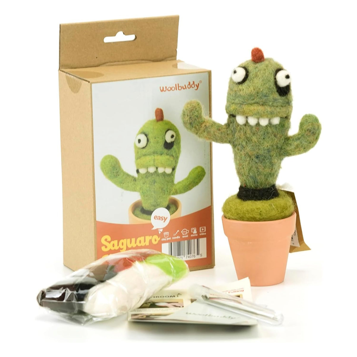 Woolbuddy Needle Felting Kit Starter Set (Cactus & Succulent) for Adults