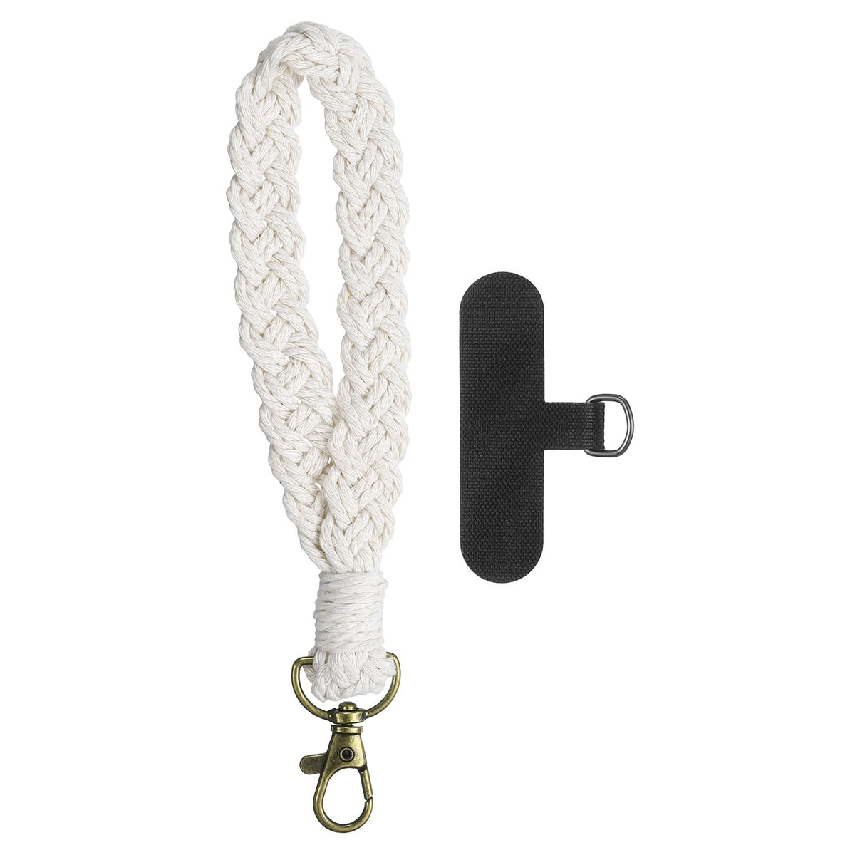 PATIKIL Boho Macrame Keychain, Handmade Wristlet Bracelet Keychain Keyring Holder Key Wrist Lanyard Phone Wrist Strap