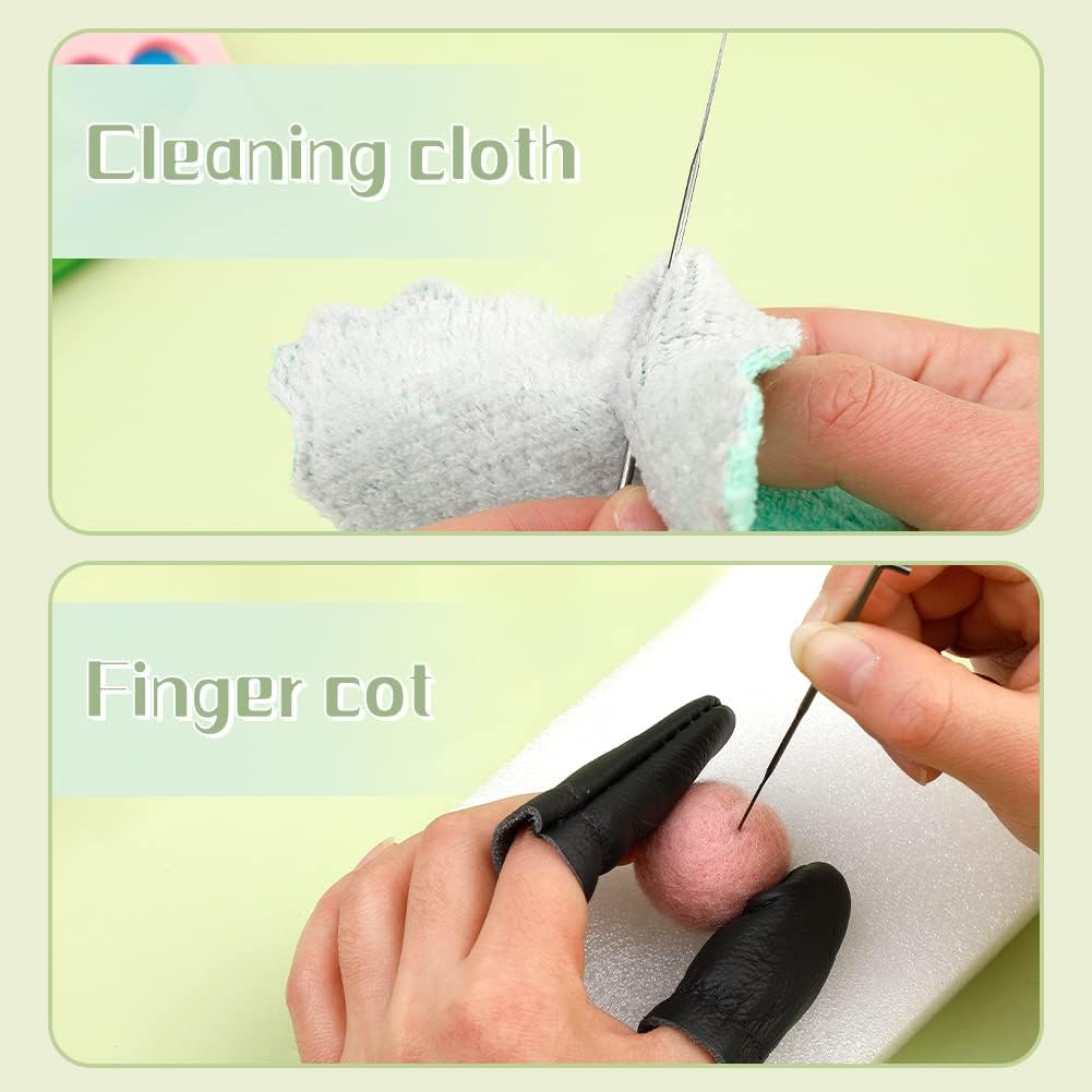 JUPEAN Needle Felting Kits for Beginners Adults 50 Colors Wool Felting Kit