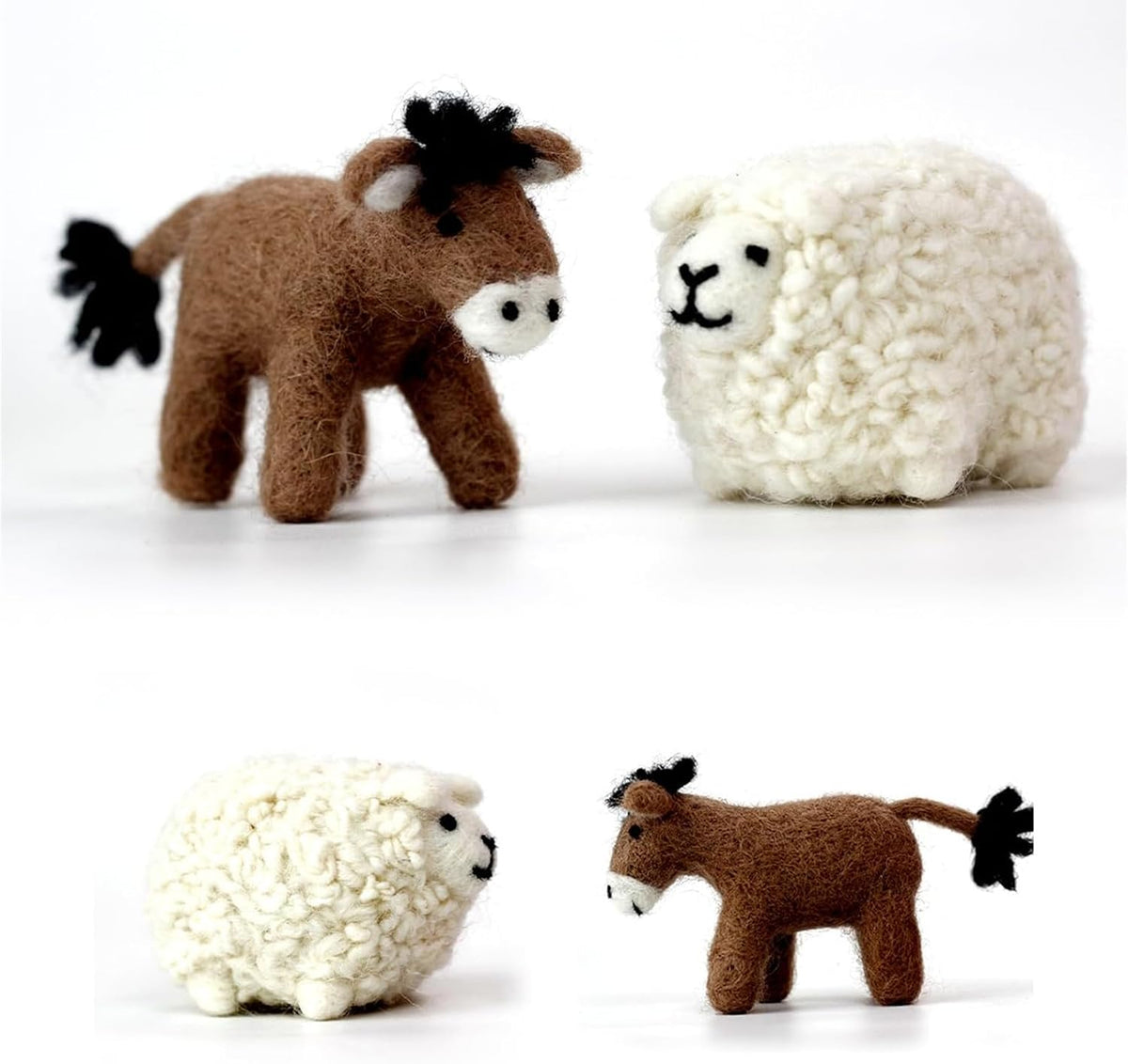 4 Pack Nativity Needle Felting Kit, Wool Crafts Christmas Gift For Beginner