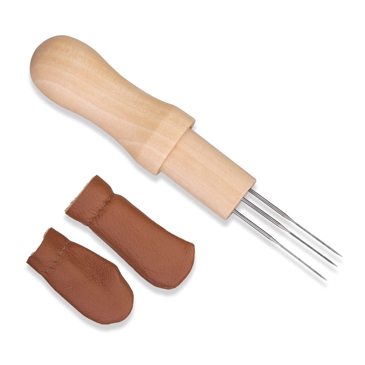 Mayboos Needle Felting Needles, 3 Needles with Wooden Holder
