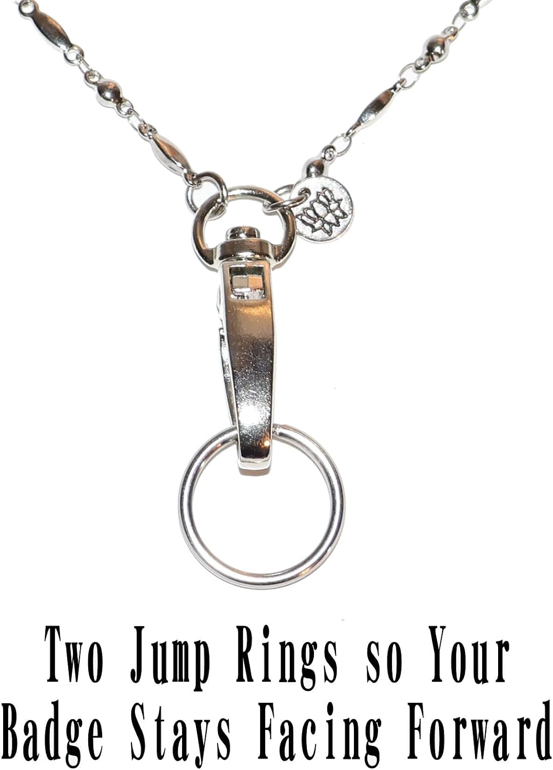 Hidden Hollow Beads Slim Style Women's Fashion Beaded Lanyard, 34" Jewelry Lanyard for ID Badge Holder and Keys