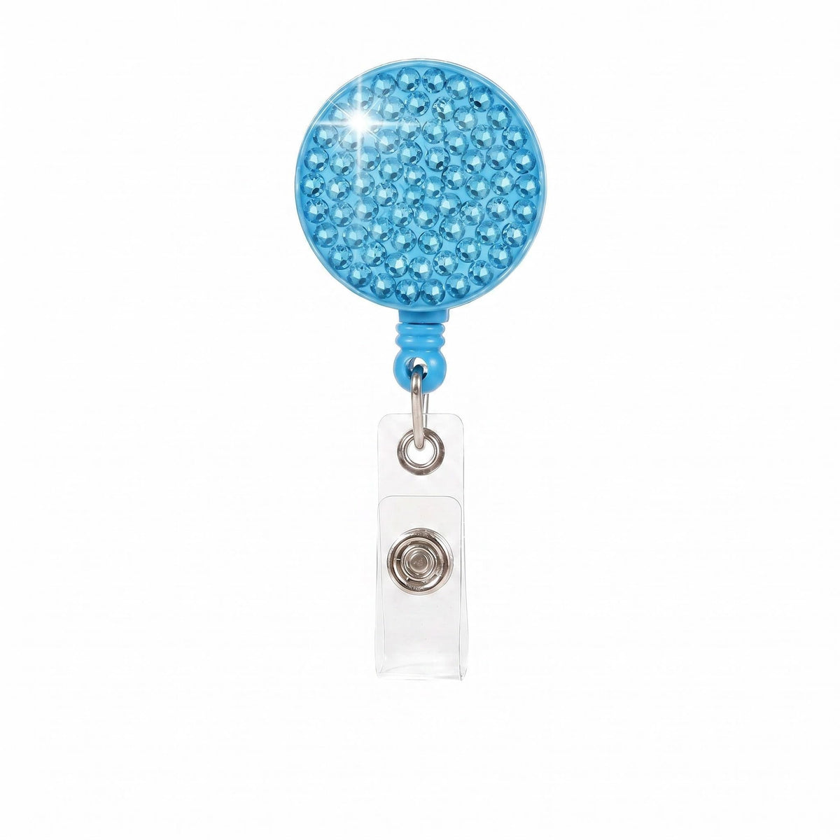 Fashion Premium Retractable Crystal Neck Lanyard,Retractable Bling ID Name Badge Holder,Portable Rhinestone Work Badge Reel Clip for Nurse,Doctor,Teacher(Black)
