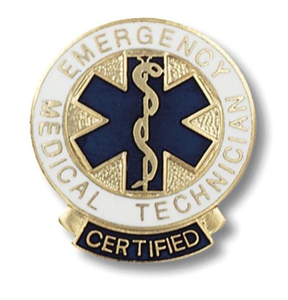 Prestige Medical Emblem Pin, Paramedic (Star of Life Design)