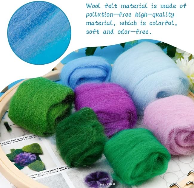 kgxulr Needle Felting Kit, Felting Kit for Beginners, Wool Painting Kit